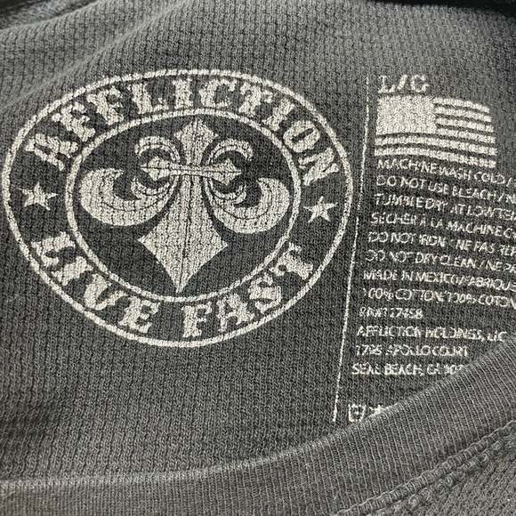 Affliction Men's Winged Up Long Sleeve Thermal large - Picture 12 of 12